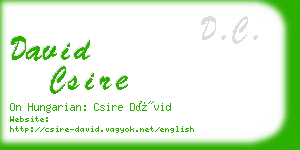 david csire business card